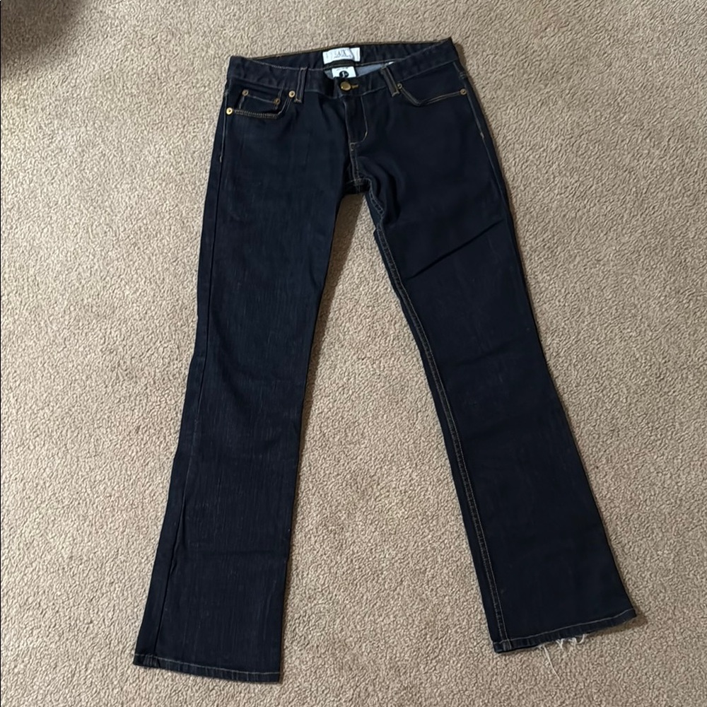 Armani Exchange Dark Indigo Flare Wide Leg Jeans